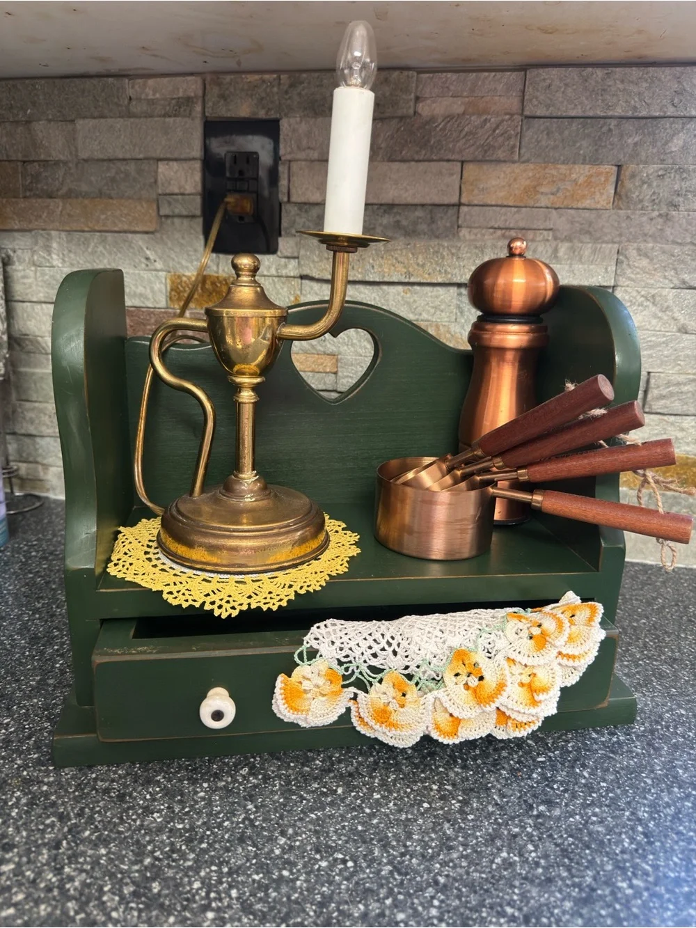 Vintage Brass Chamberstick Table Lamp – Classic Candle Style